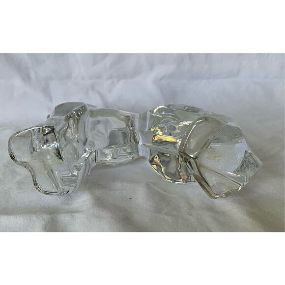 Baccarat Crystal Glass Boxer Dog Figurine CHIPPED EARS - Picture 3 of 8